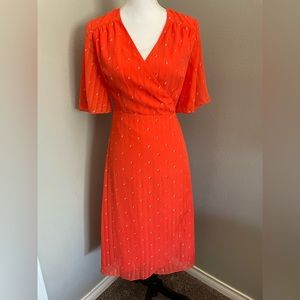 Coral wrap dress
